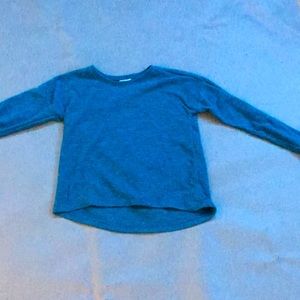 Blue simple kids long sleeve shirt soft